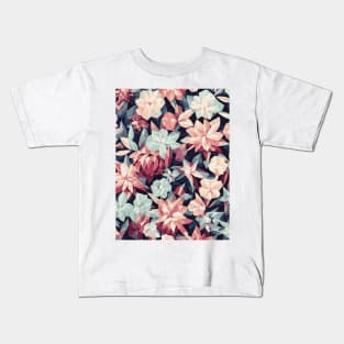 Floral Pattern Polygon style: Floral Facets Fantasy Kids T-Shirt